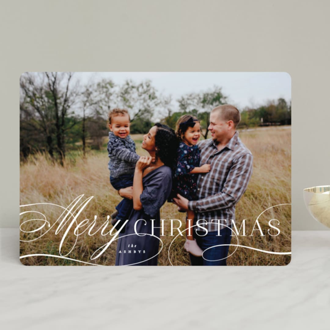 "Classical Christmas" - Retired Holiday Cards in Snow by Hooray Creative - Front