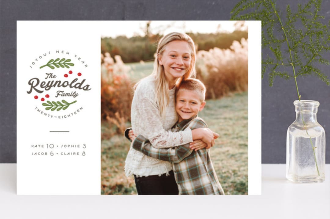 "All Together" - Retired Holiday Cards in Emerald by Lorent and Leif - Front
