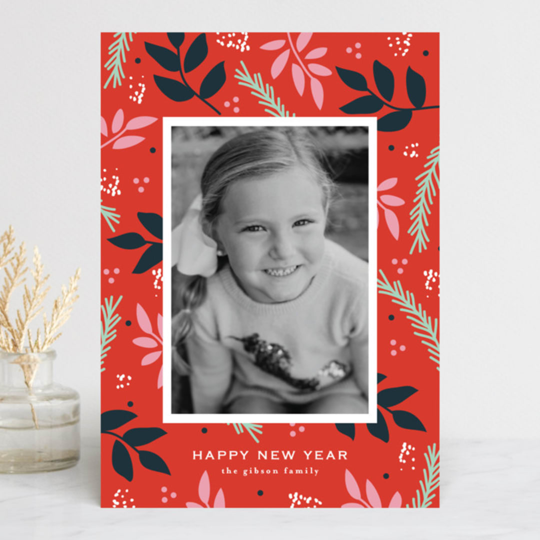 "notably merry" - Retired Holiday Cards in Cherry by lena barakat - Front