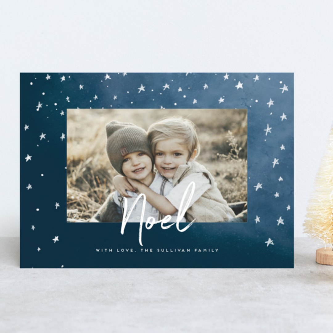 "Starry Night Holiday" - Retired Holiday Cards in Moonlit by Maria Hilas-Louie - Front