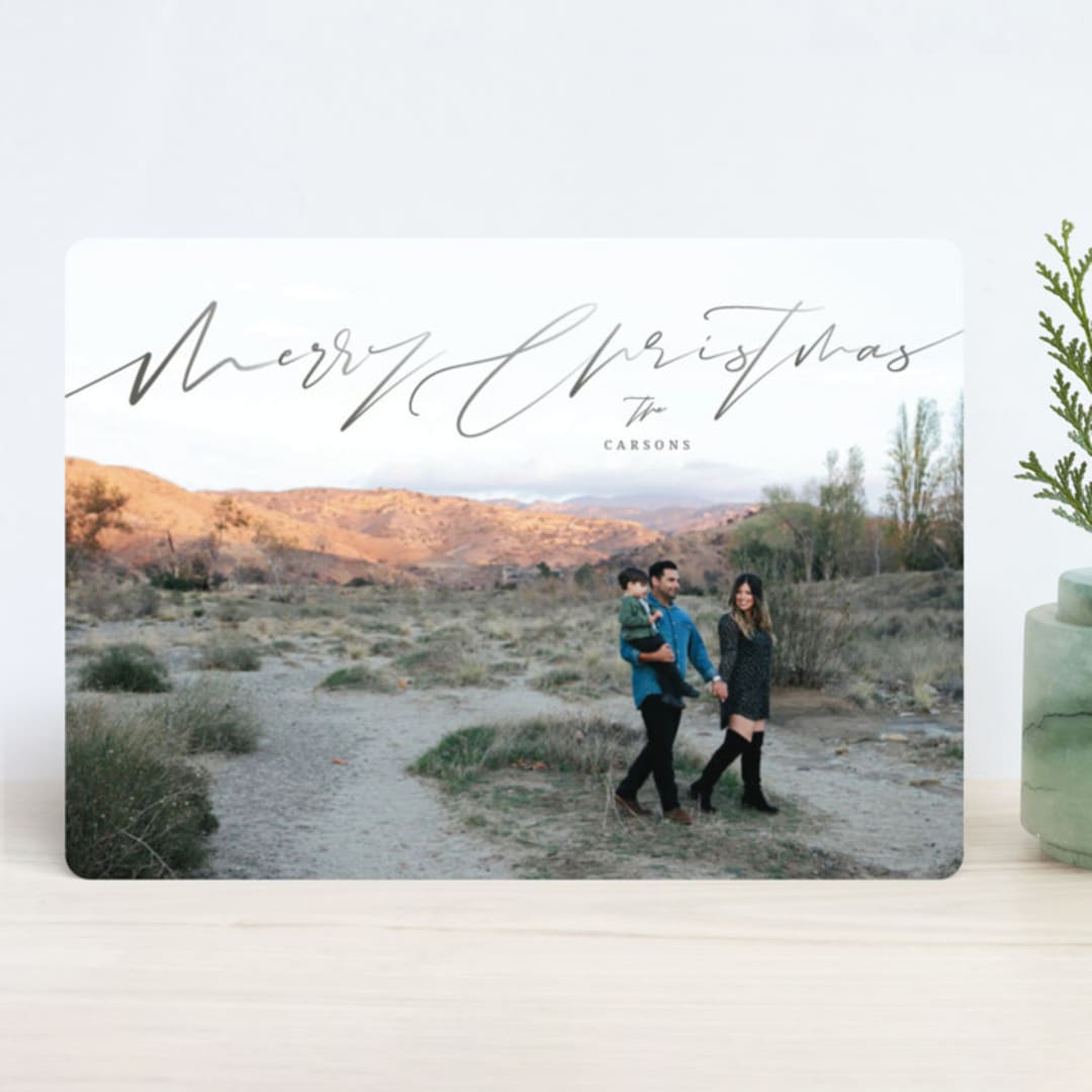 "Graphite" - Retired Holiday Cards in Charcoal by fatfatin - Front
