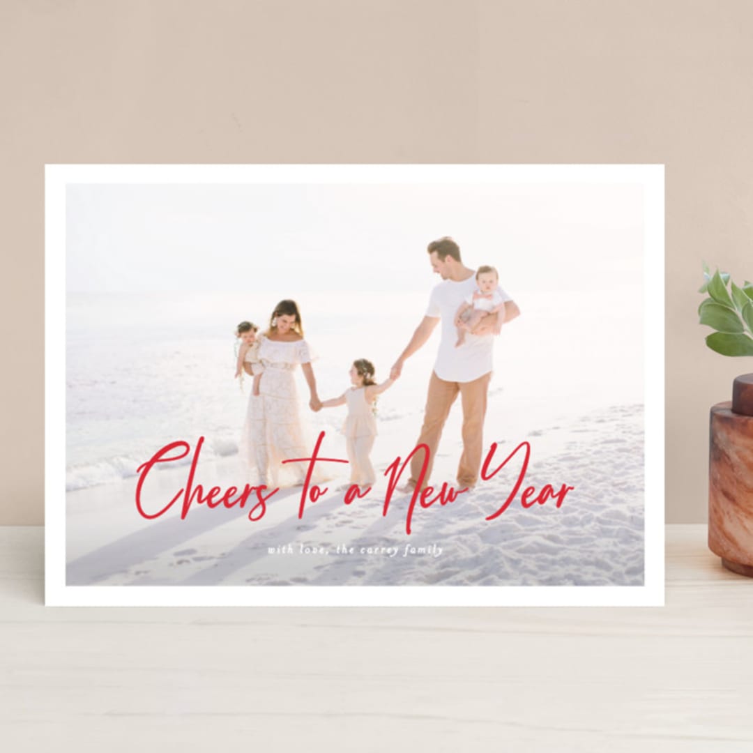 "Let Your Heart Be Light" - Retired Holiday Cards in Cardinal by Leah Ragain - Front