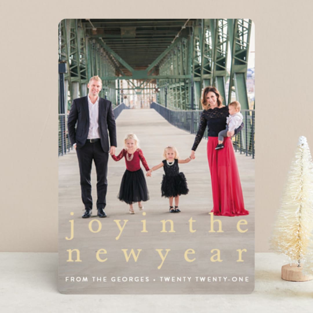 "simple christmas" - Retired Holiday Cards in Champagne by Julia Hall - Front