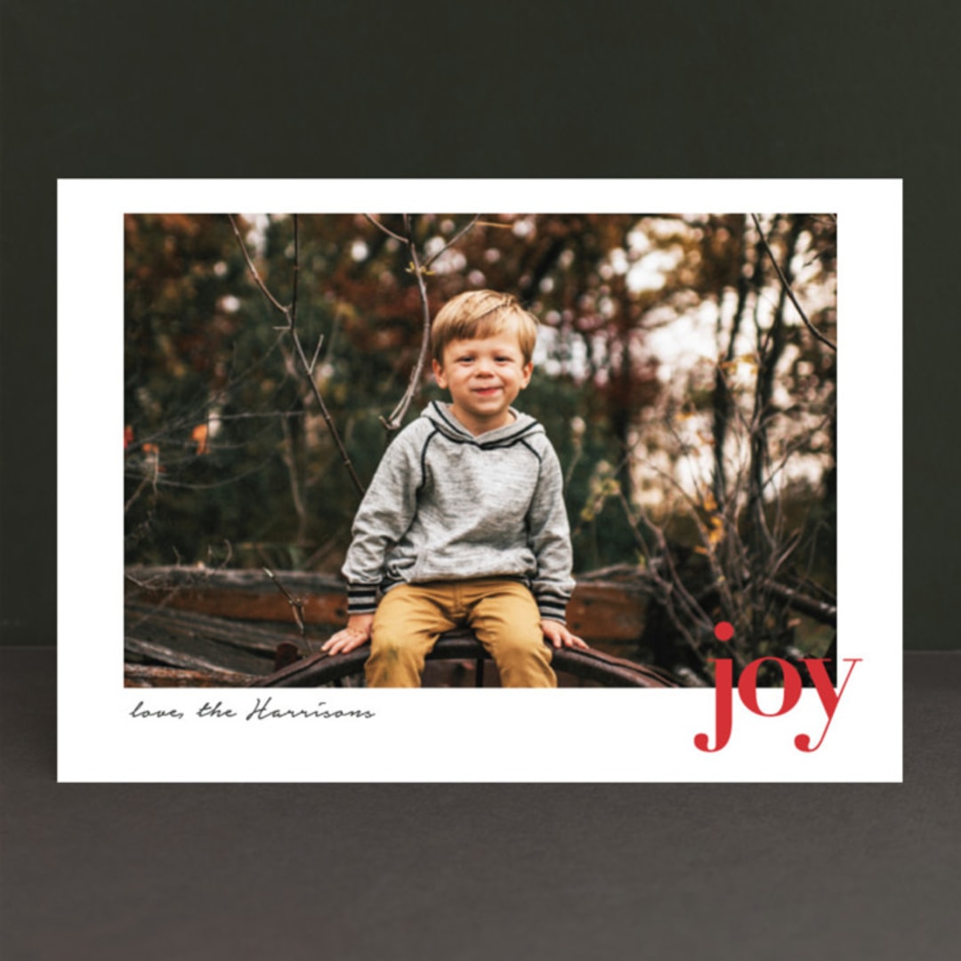 "Spot of Joy" - Retired Holiday Cards in Poppy by Christie Kelly - Front