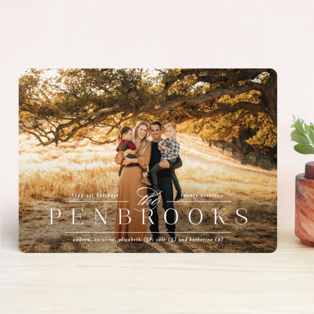 "Our Family" - Retired Holiday Cards in Snow by Lauren Chism - Front