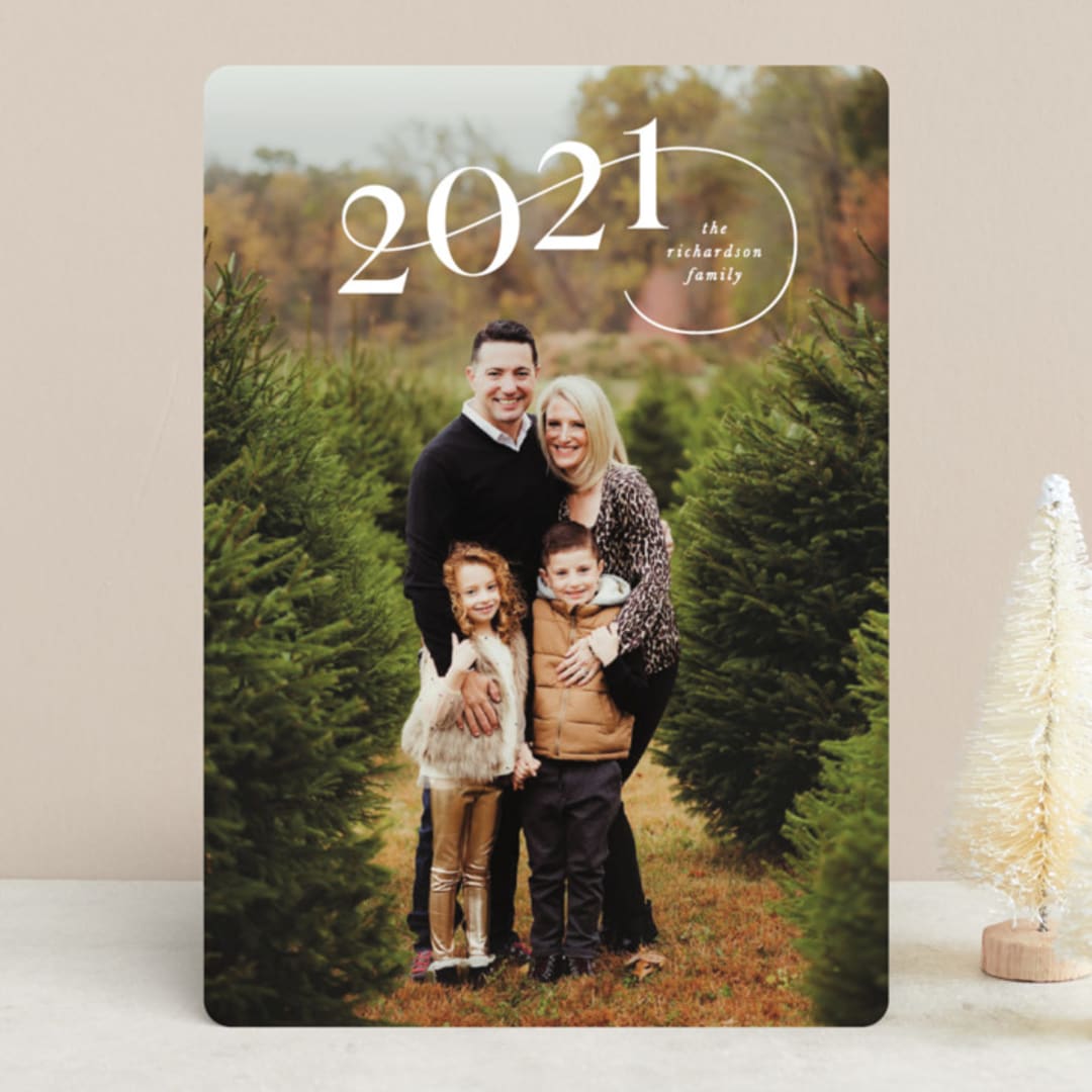 "Stairstep" - Retired Holiday Cards in Snow by Lauren Chism - Front