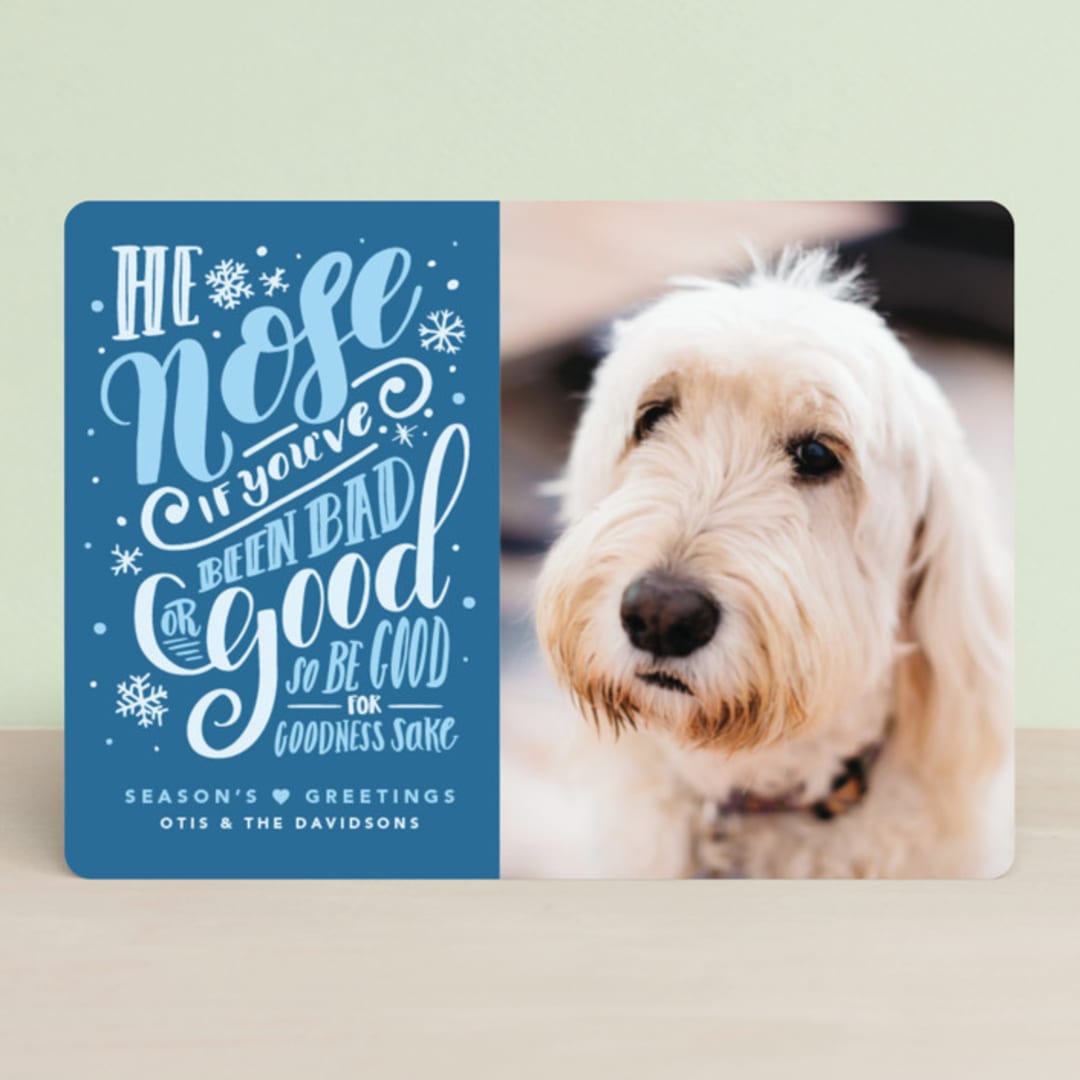 "He Nose" - Retired Holiday Cards in Celestial by Gina Grittner - Front