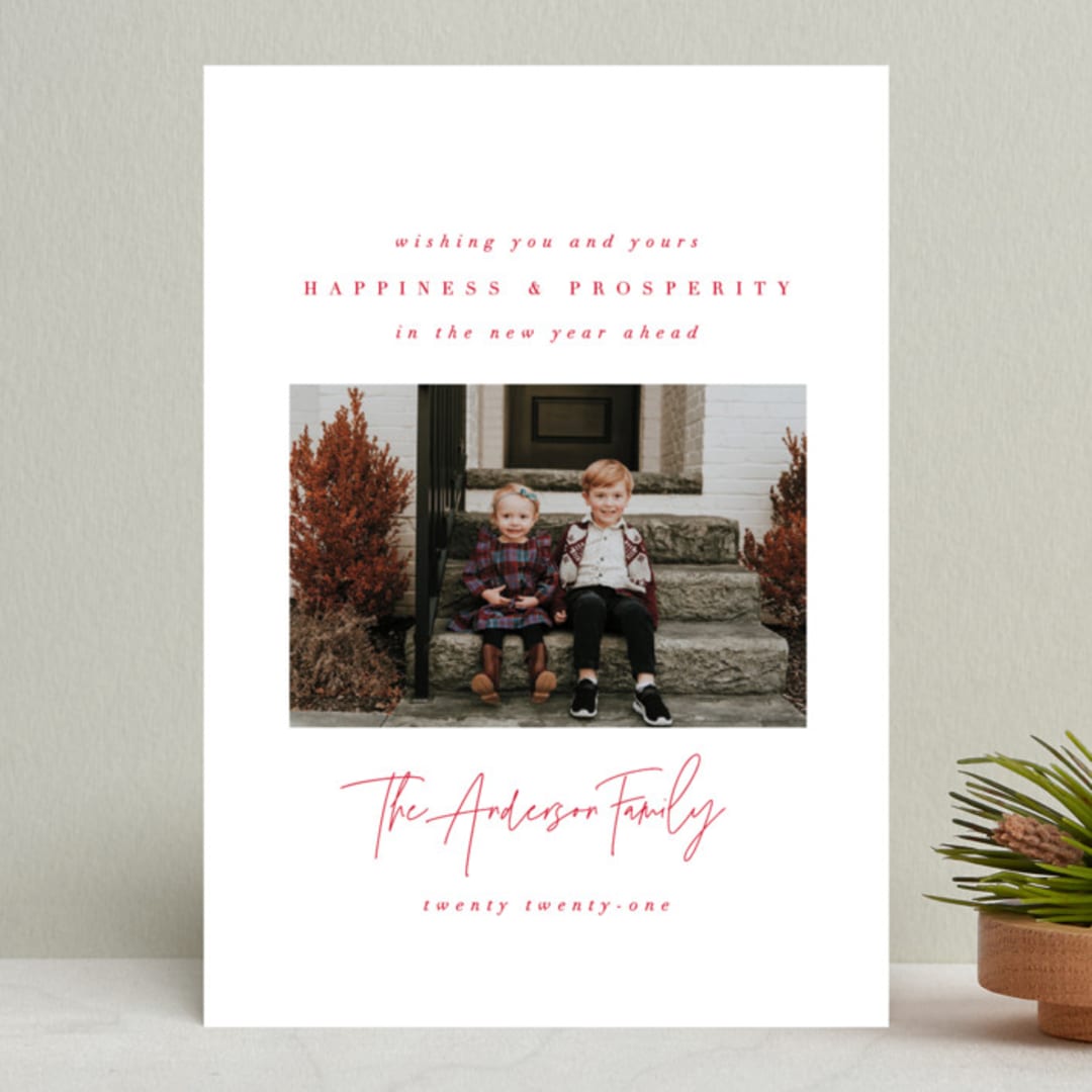 "Genuine Love" - Retired Holiday Cards in Peppermint by Ana Sharpe - Front