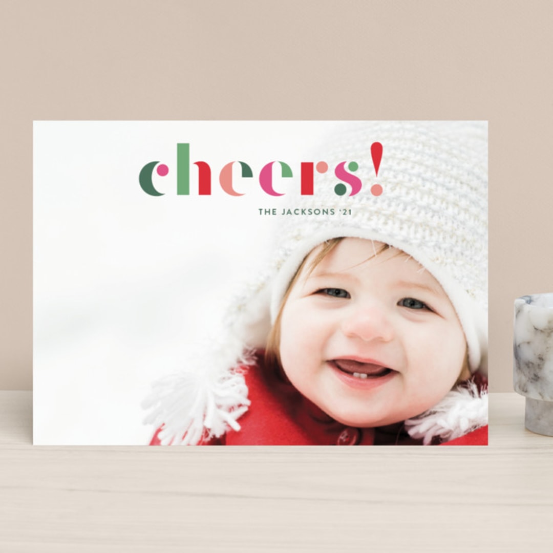 "Exclaim" - Retired Holiday Cards in Pine by Lauren Chism - Front