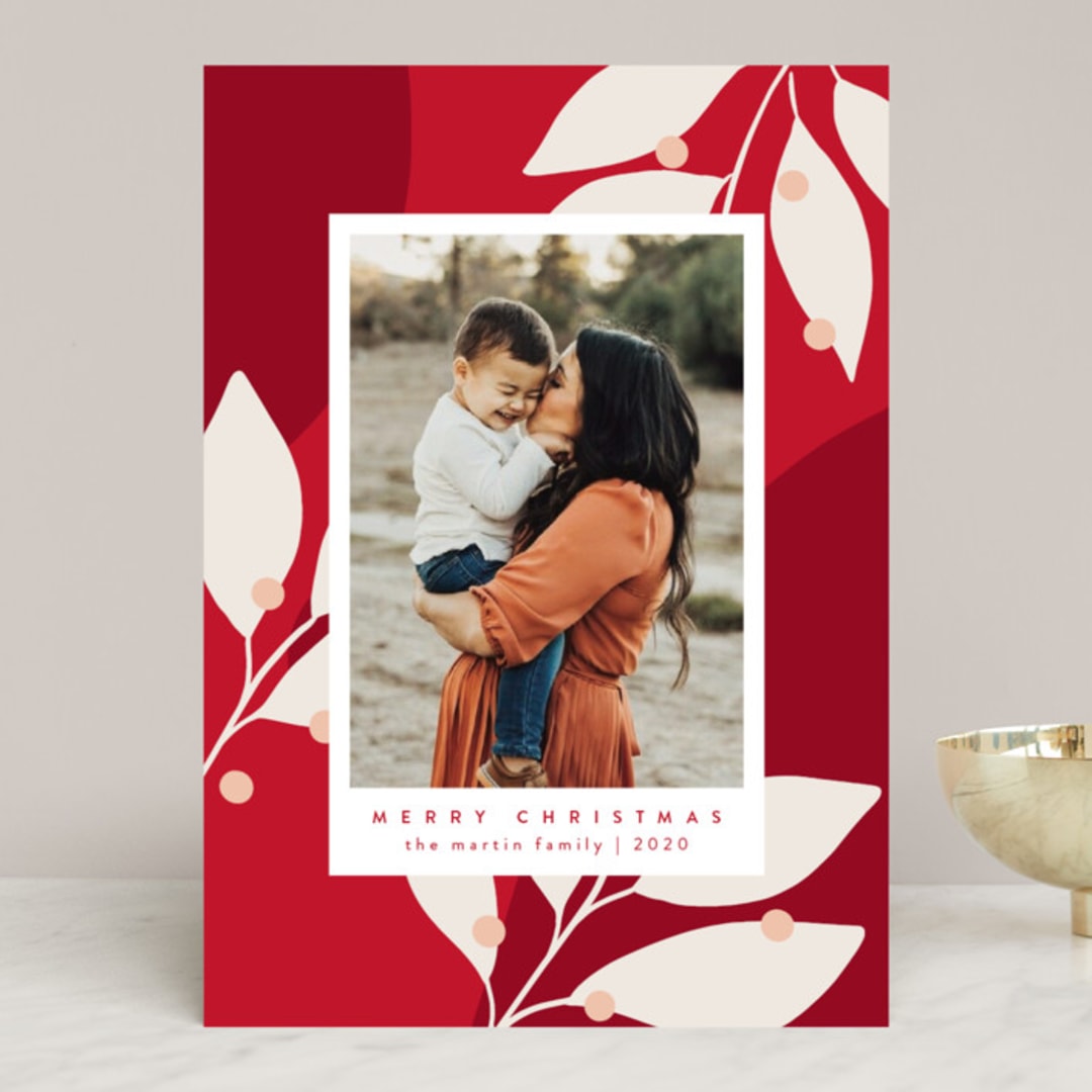 "Bold and Bright" - Retired Holiday Cards in Berry by Kelly Schmidt - Front