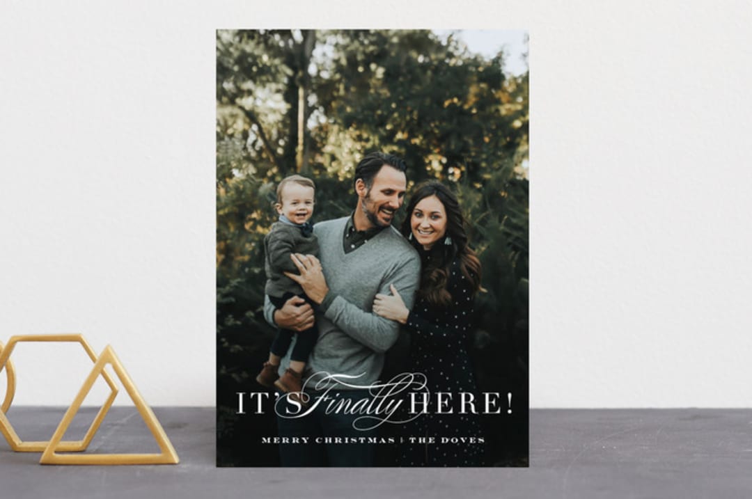 "Finally" - Retired Holiday Cards in Snow by Carrie ONeal - Front