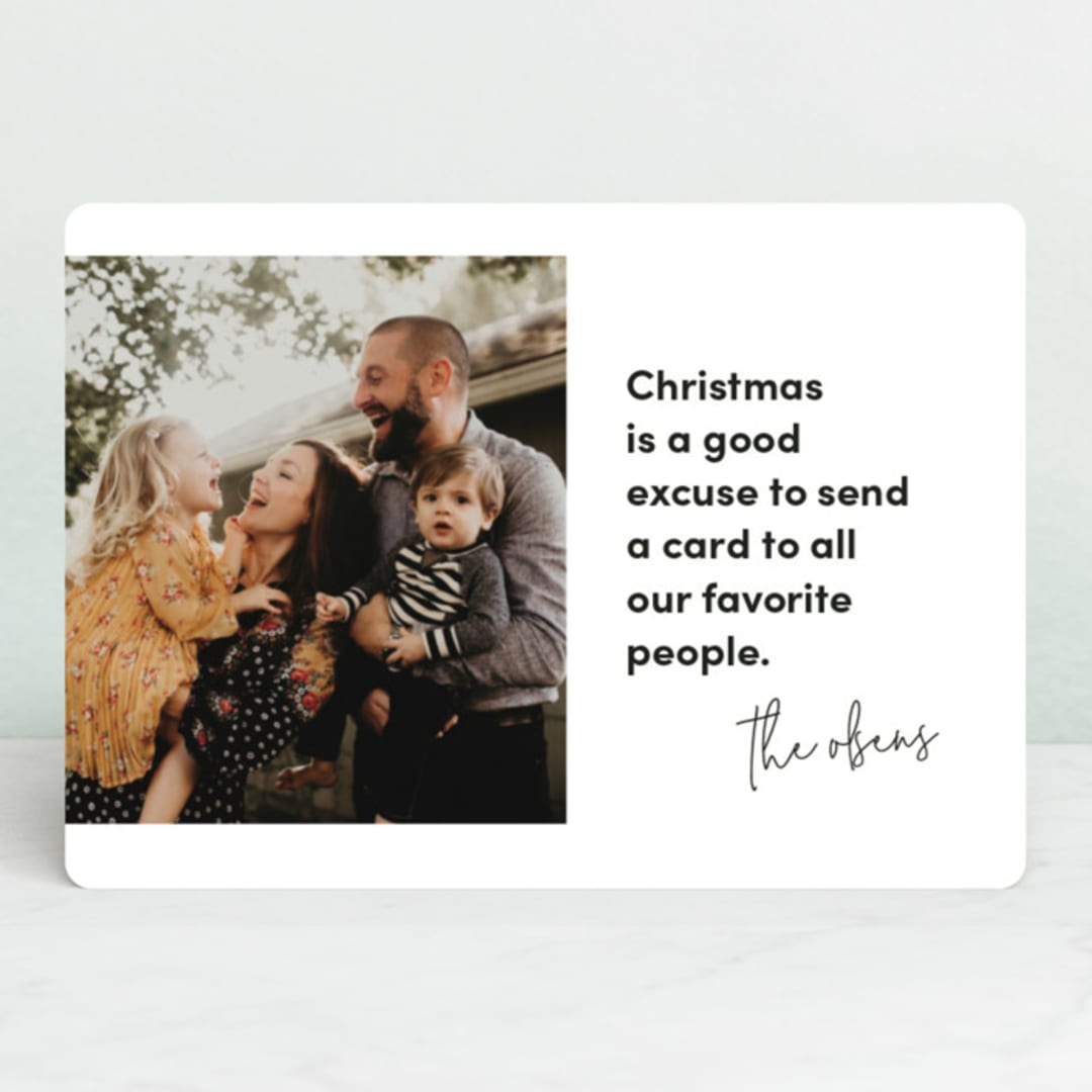 "To Our Favorites" - Retired Holiday Cards in Ebony by Annie Clark - Front