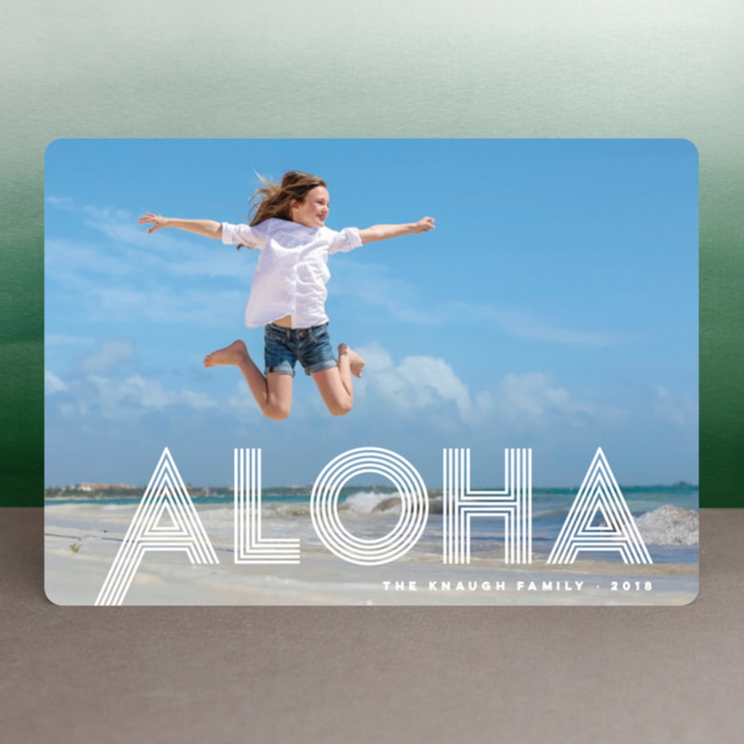 "Spirit of Aloha" - Retired Holiday Cards in Cloud by Pine Street Creative - Front