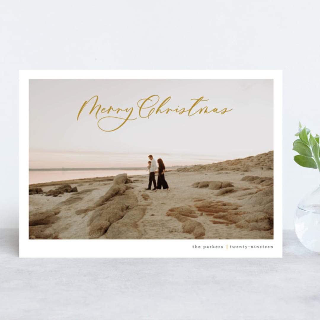 "Elegant Christmas" - Retired Holiday Cards in Chestnut by Jula Paper Co. - Front
