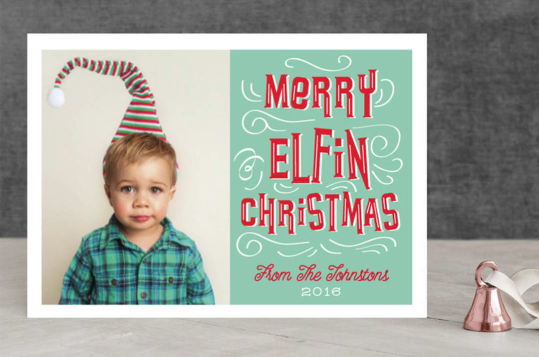"Merry Elfin Christmas" - Retired Holiday Cards in Mint by Hannah Williams - Front