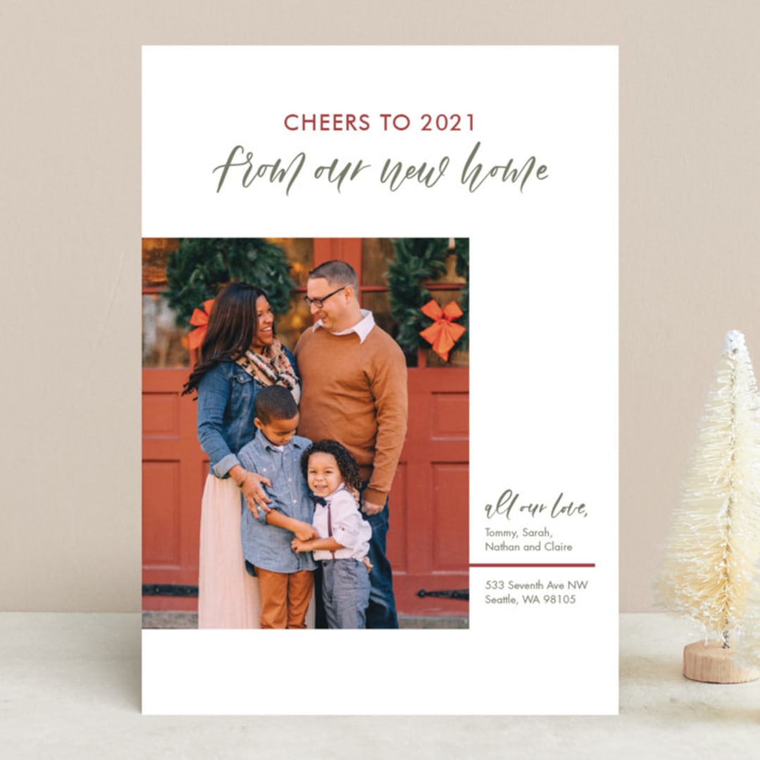 "Our New Home" - Retired Holiday Cards in Festive by Carolyn Kach - Front
