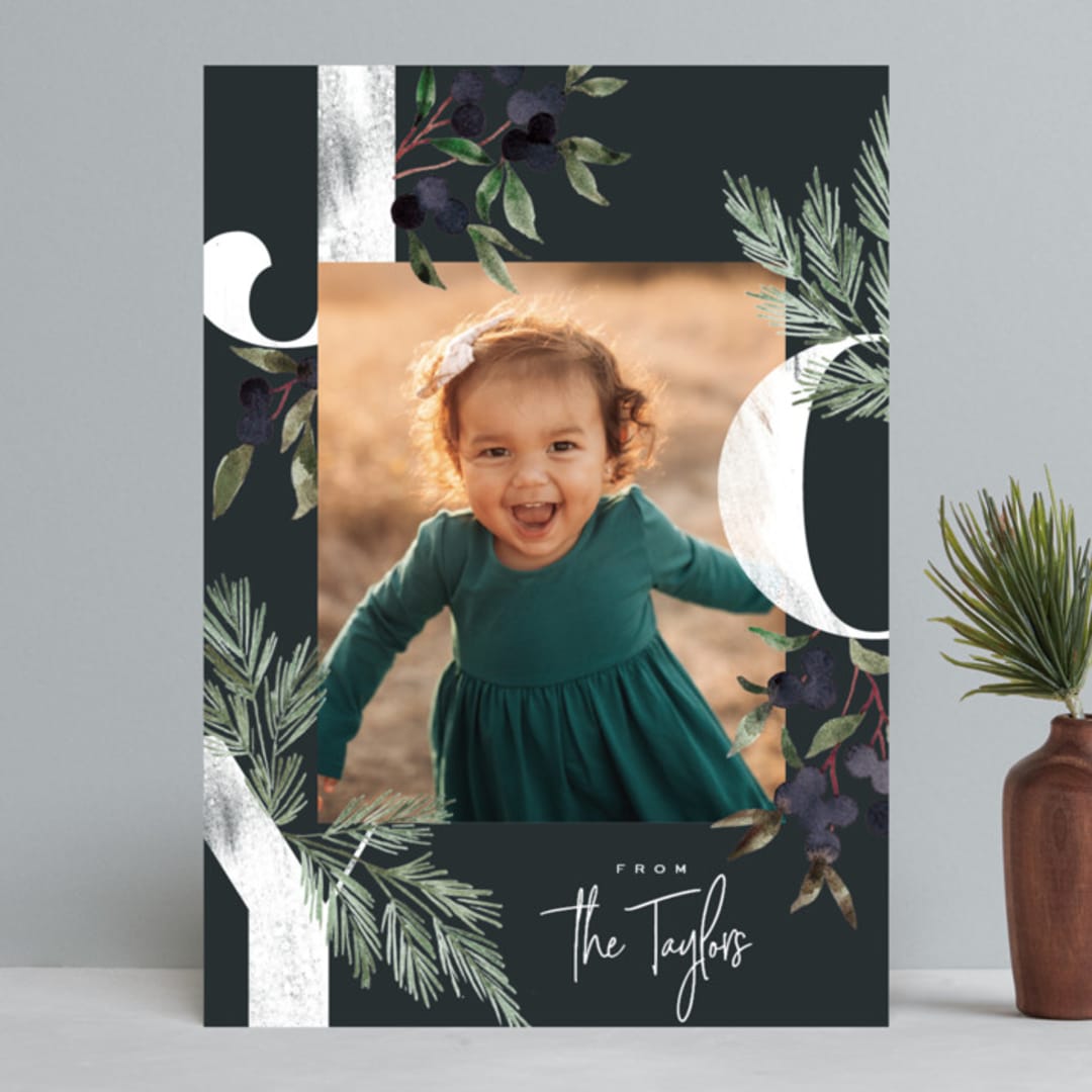 "Juniper Joy" - Retired Holiday Cards in Midnight by Alethea and Ruth - Front