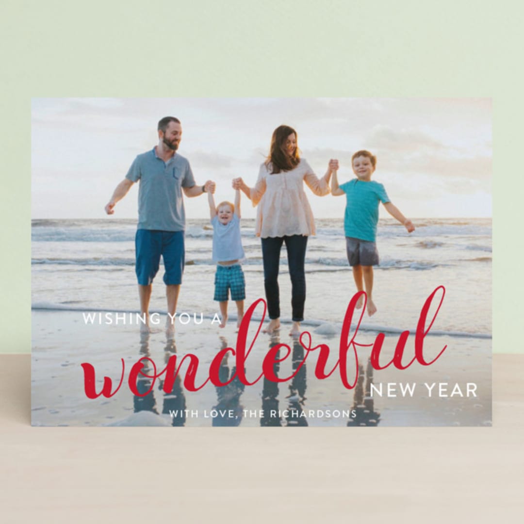 "It really is a wonderful life" - Retired Holiday Cards in Cardinal by Leah Ragain - Front