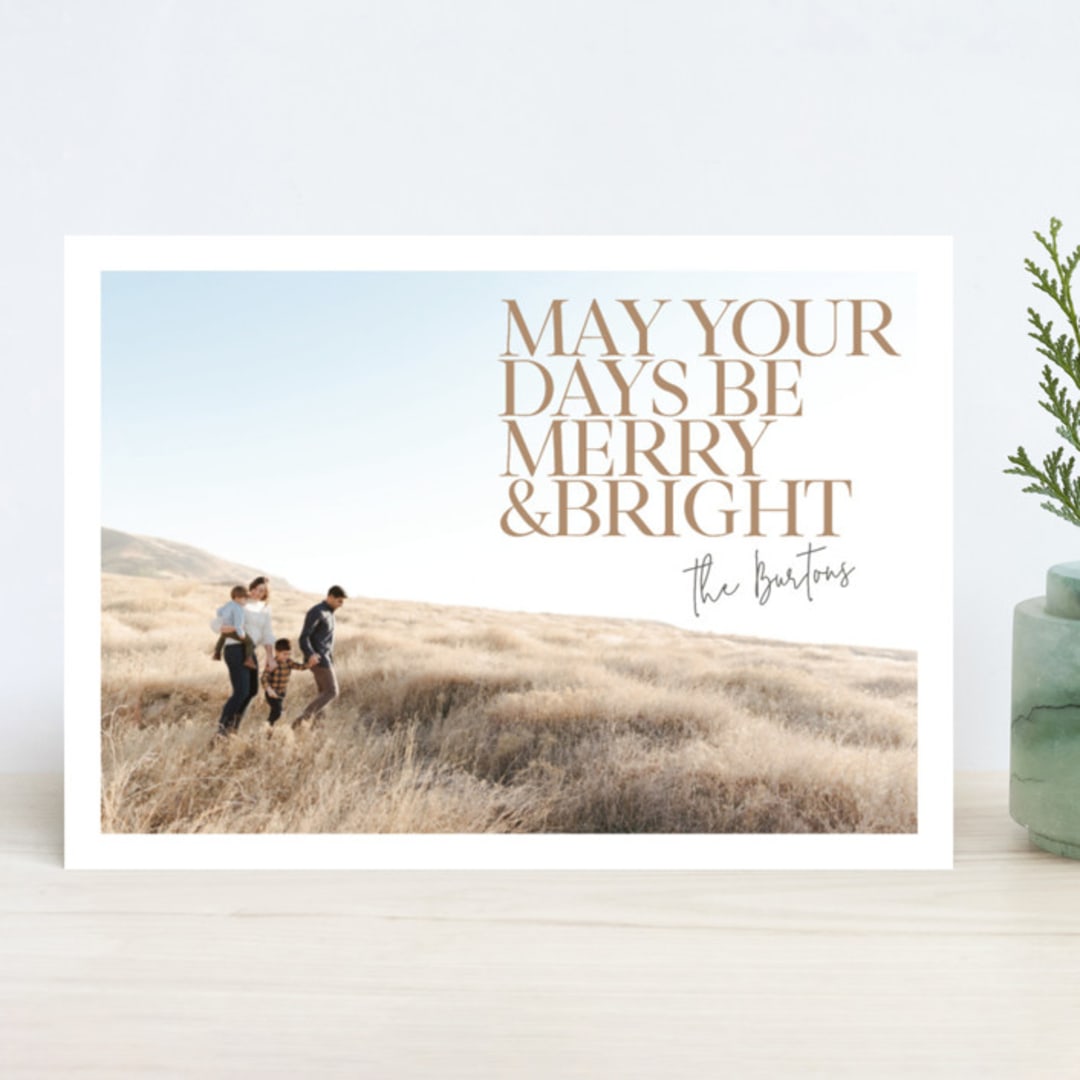 "Bright Days" - Retired Holiday Cards in Pine Nut by Eric Clegg - Front