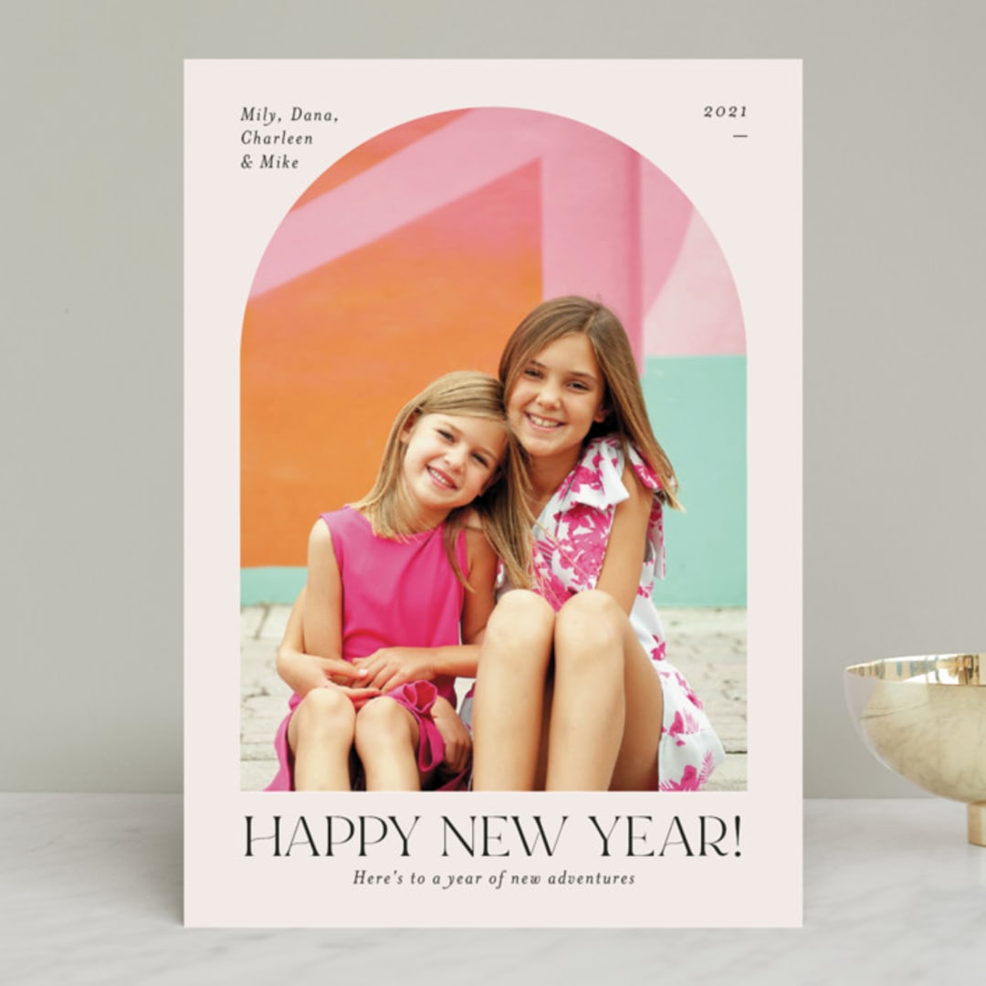 "Miami" - Retired Holiday Cards in Pavlova by Leia Matt - Front