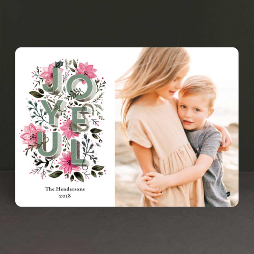 "joyful always" - Retired Holiday Cards in Azalea by Aspacia Kusulas - Front