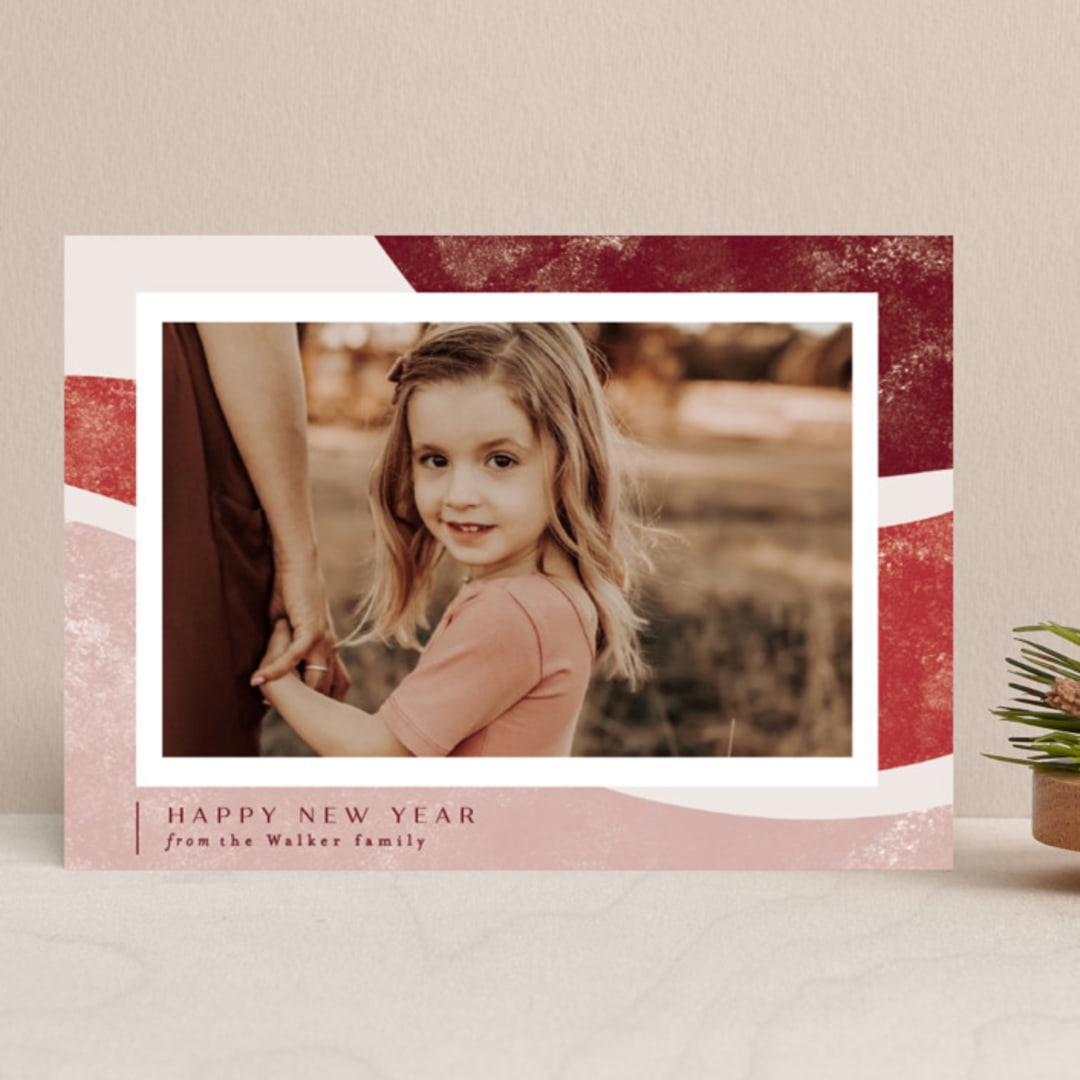 "Peppermint Swirl" - Retired Holiday Cards in Wine by Alethea and Ruth - Front