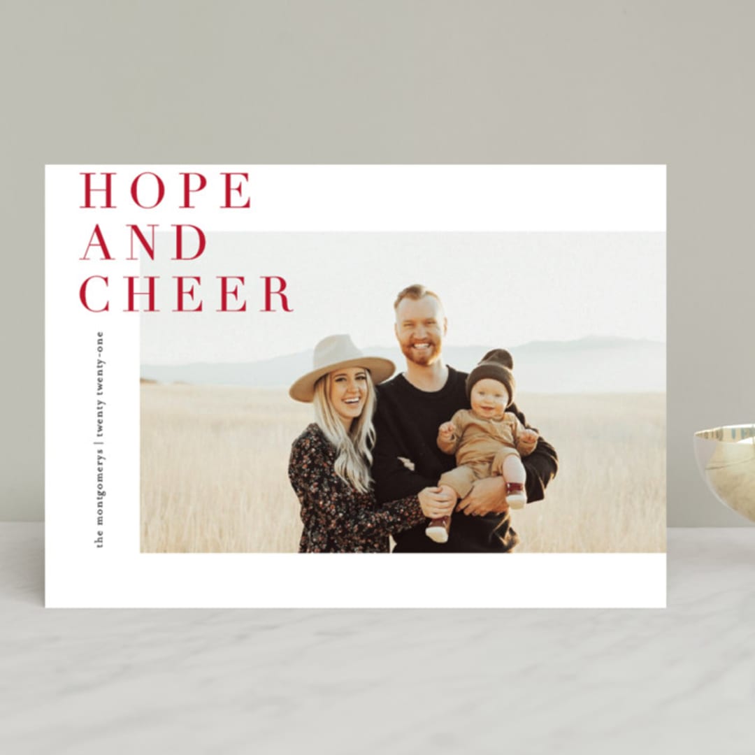 "Editorially" - Retired Holiday Cards in Berry by Julie Murray - Front