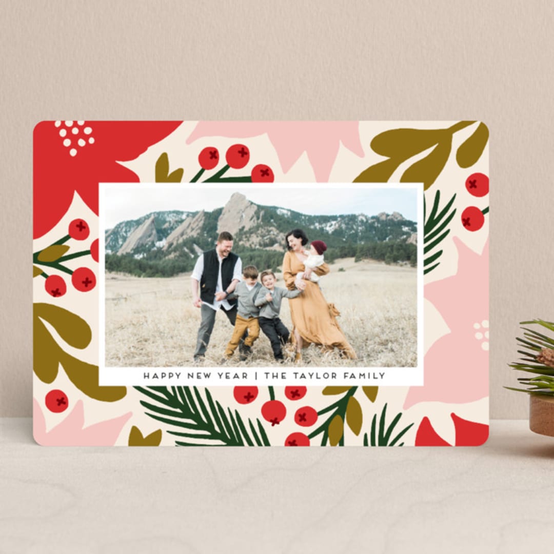 "Imprint" - Retired Holiday Cards in Buttercream by Genna Blackburn - Front