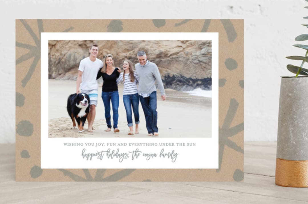 "everything under the sun" - Retired Holiday Cards in azure by Carol Fazio - Front