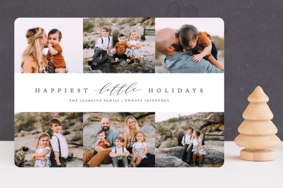 "Merriest Little Xmas" - Retired Holiday Cards in Coal by Jessica Maslyn - Front