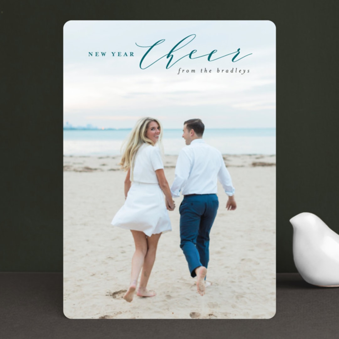 "Christmas Greetings" - Retired Holiday Cards in Pine by Shirley Lin Schneider - Front