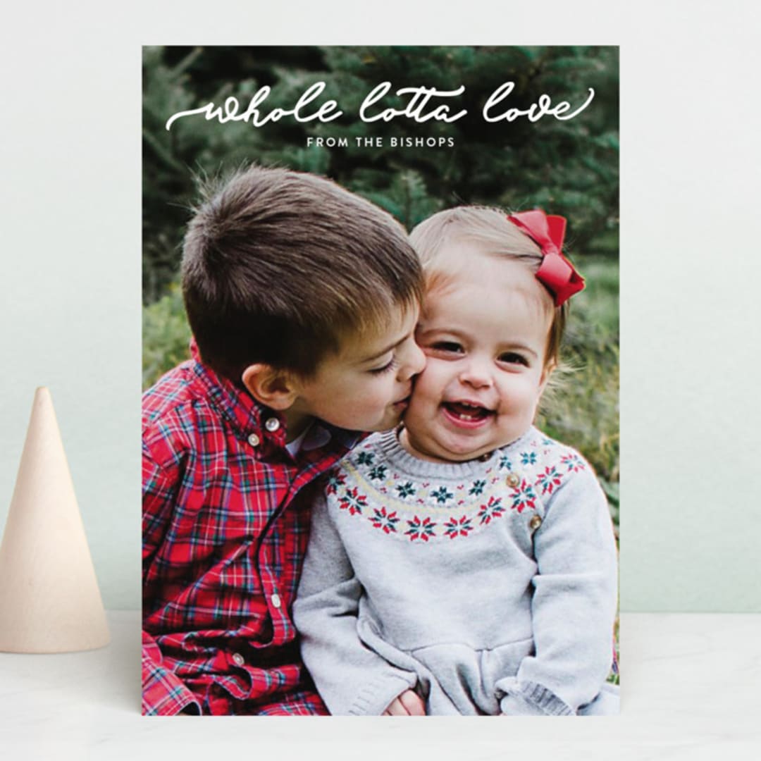 "Whole Lotta Love" - Retired Holiday Cards in Snow by Carol Fazio - Front