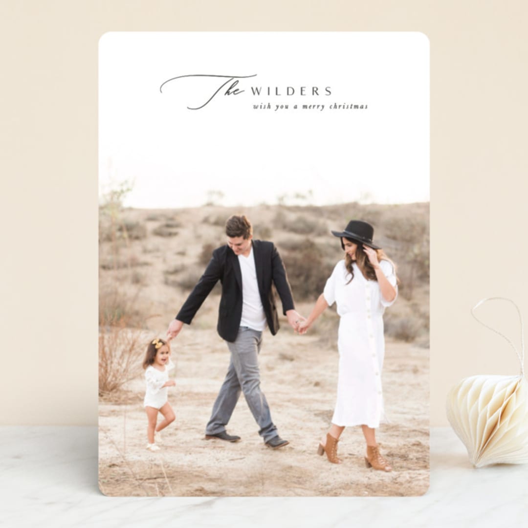 "ABOUNDING" - Retired Holiday Cards in Ash by Melanie Kosuge - Front