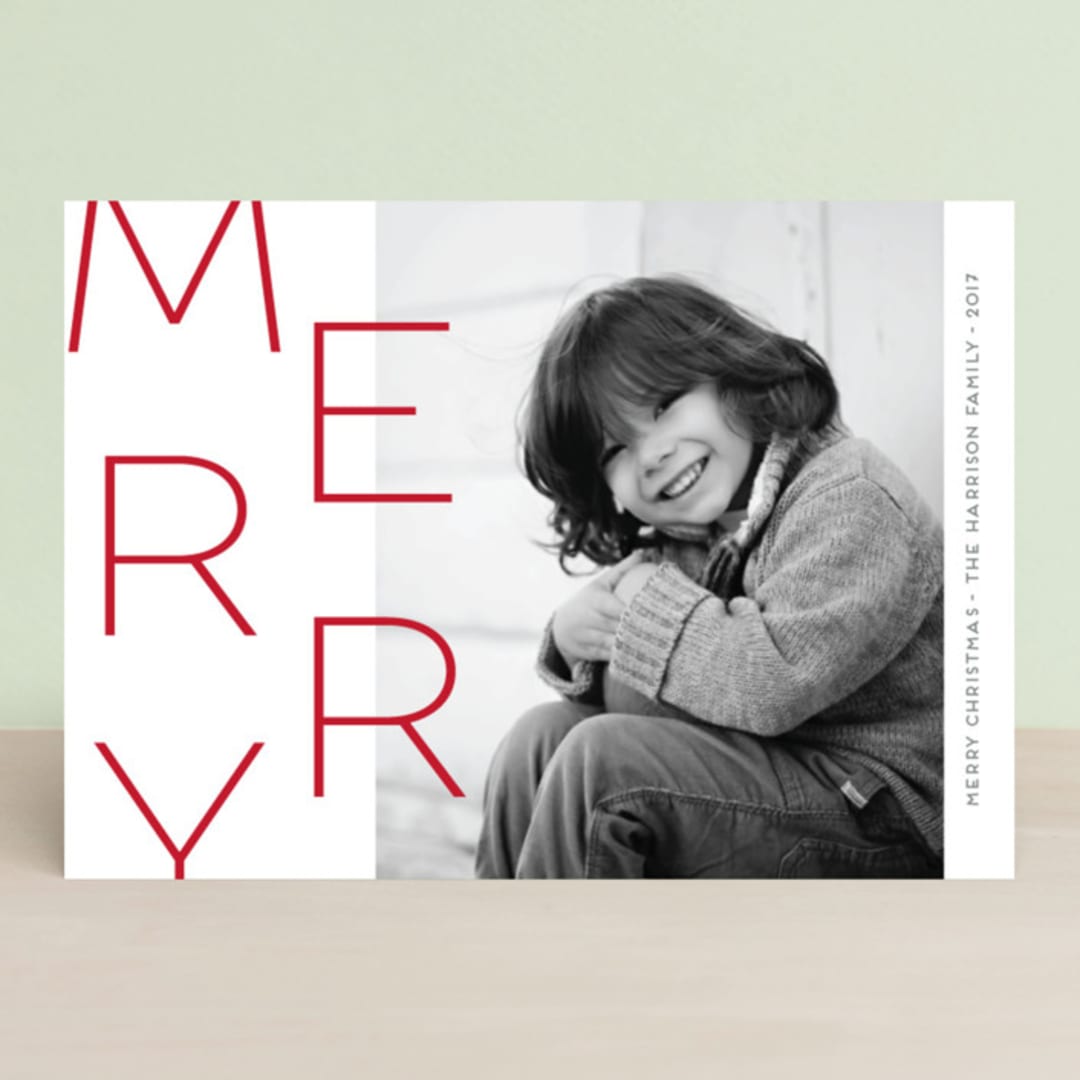 "Merry Steps" - Retired Holiday Cards in Berry Merry by Kaydi Bishop - Front