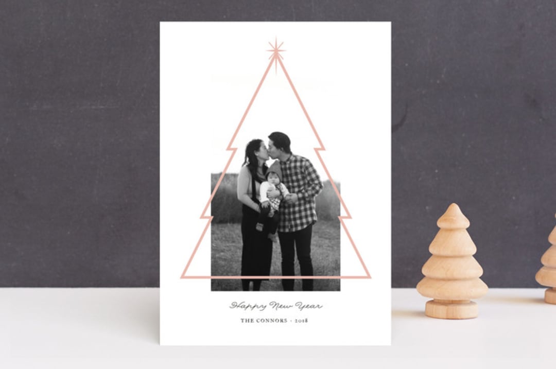 "Minimal Christmas Tree" - Retired Holiday Cards in Pure by fatfatin - Front