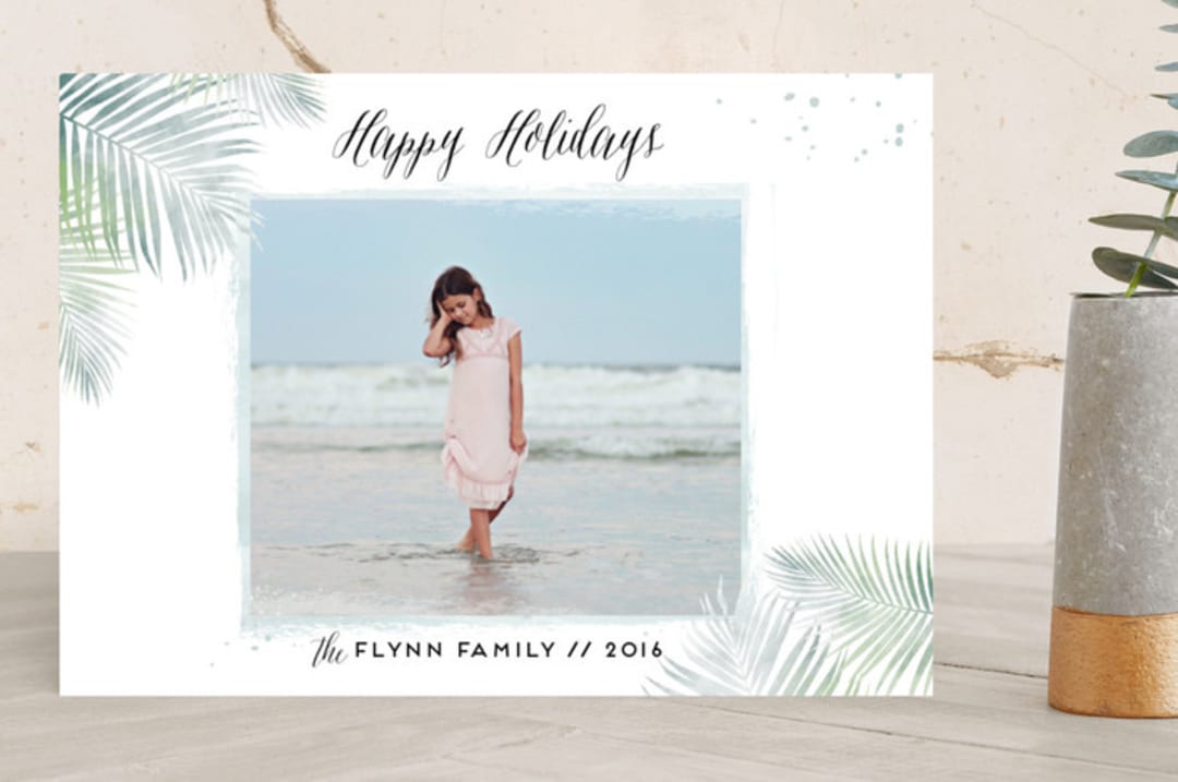 "Sunny Christmas" - Retired Holiday Cards in Seafoam by My Splendid Summer - Front