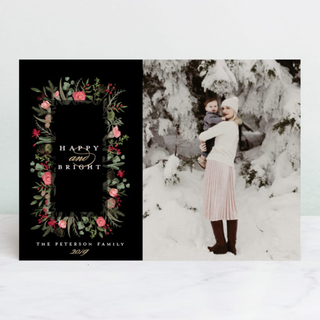 "Christmas Cactus" - Retired Holiday Cards in Pomegranate by Susan Moyal - Front