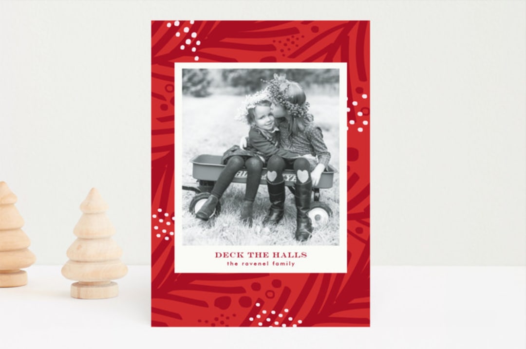 "Sprinkled" - Retired Holiday Cards in Berry by lena barakat - Front