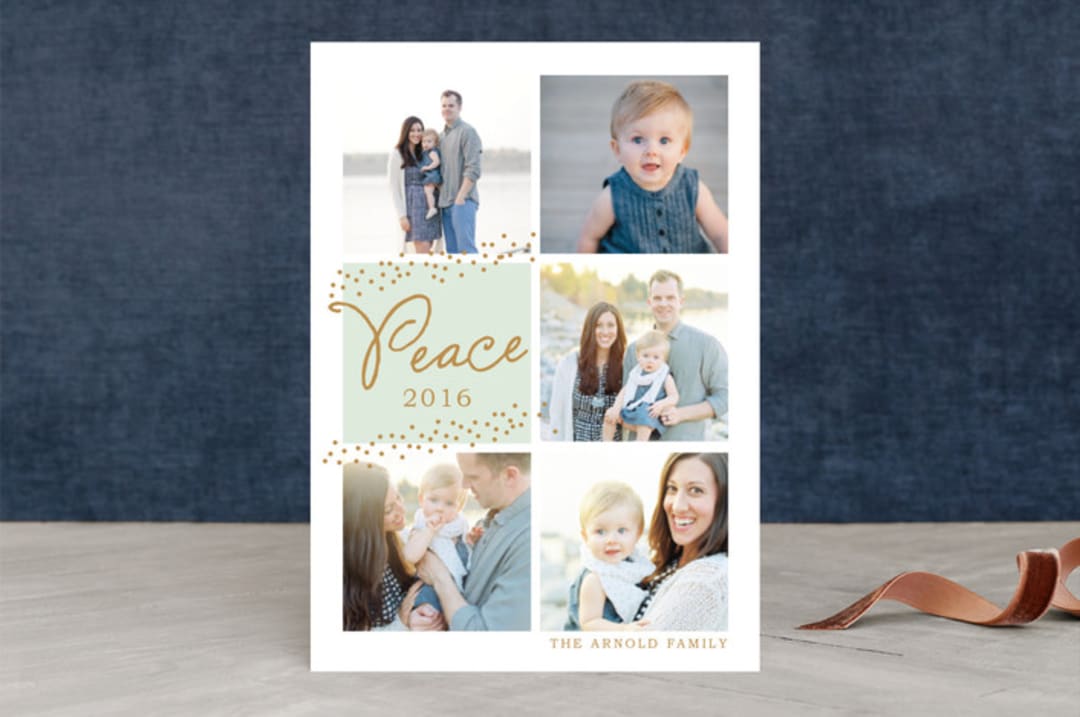 "Sprinkles of Cheer" - Retired Holiday Cards in Minty by SimpleTe Design - Front
