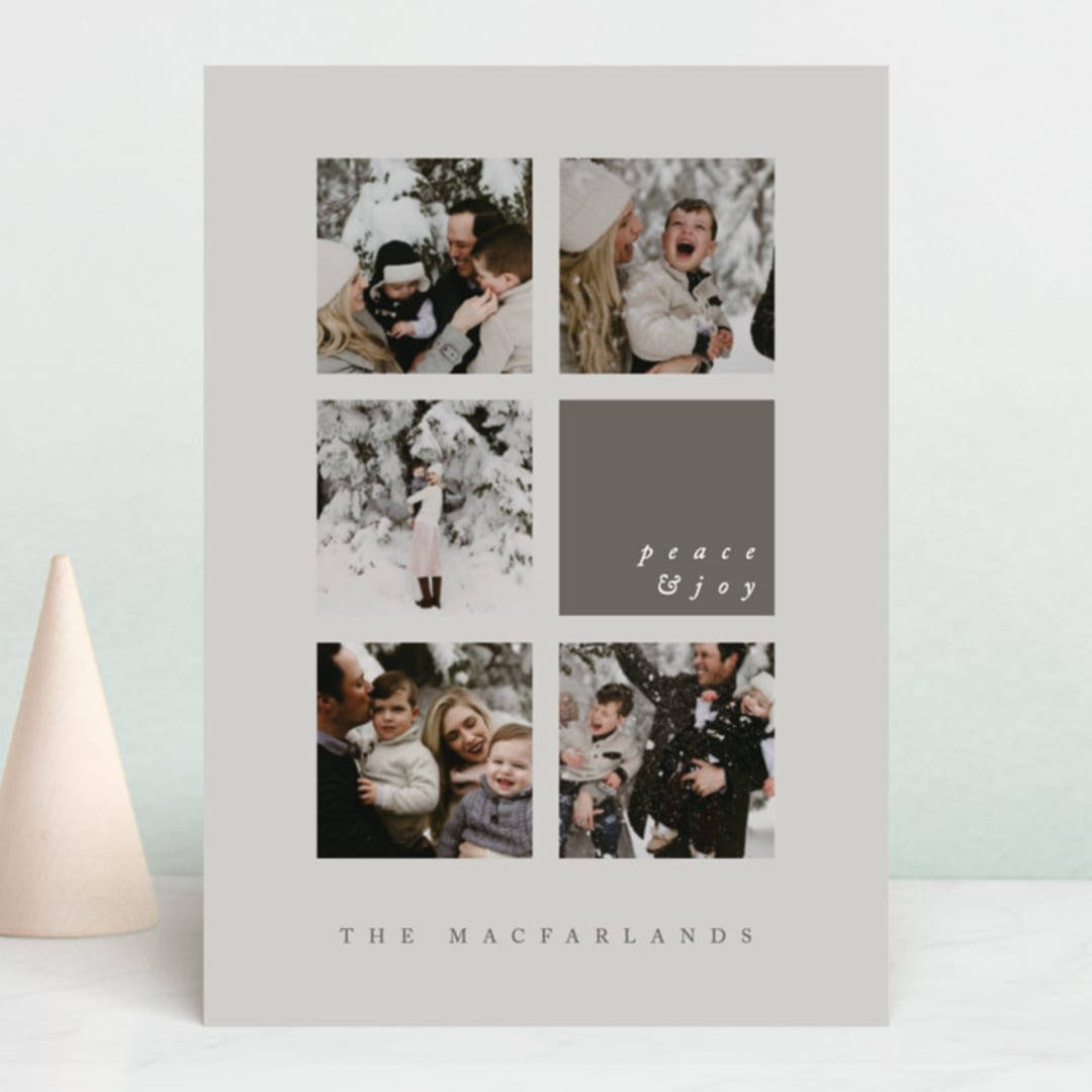"Five Golden Moments" - Retired Holiday Cards in Laurel by Bramble Studio - Front