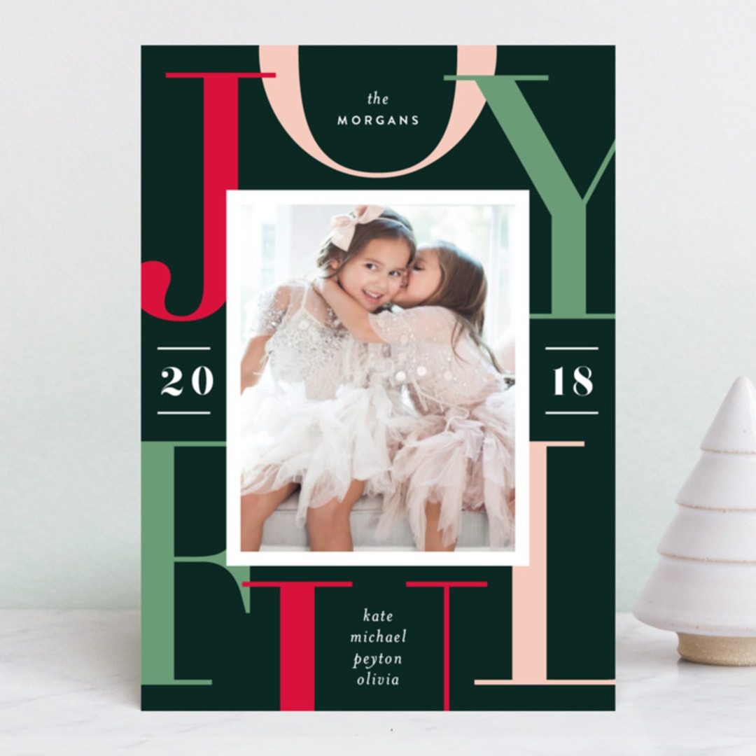 "Joyful Surroundings" - Retired Holiday Cards in Spruce by Kristie Kern - Front