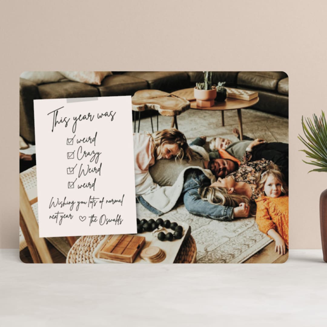 "Weird Note" - Retired Holiday Cards in Natural by Danie Romrell - Front