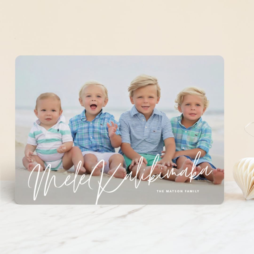 "island greetings" - Retired Holiday Cards in Foam by Lori James - Front