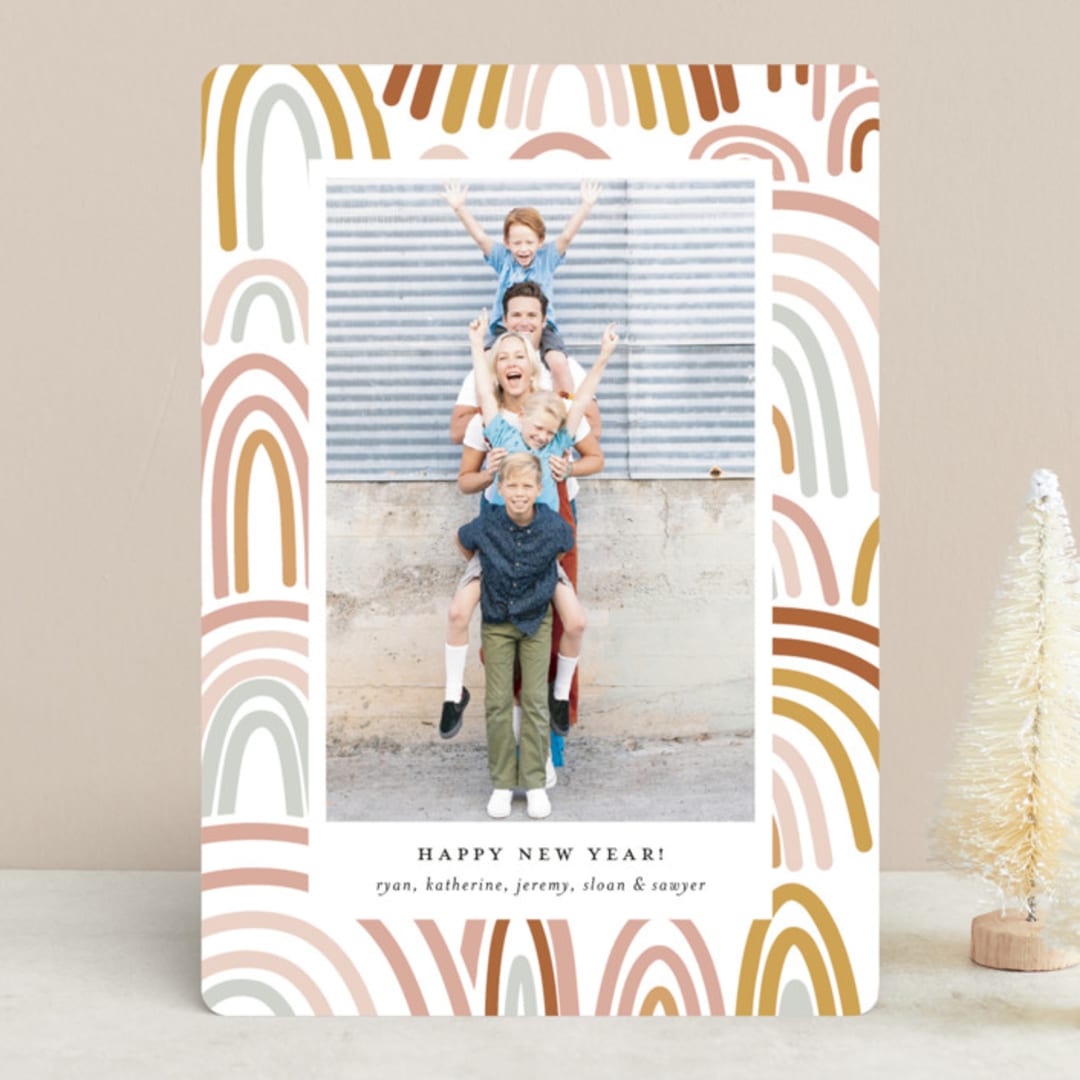 "rainbow love" - Retired Holiday Cards in Sherbert by Mango Ink - Front