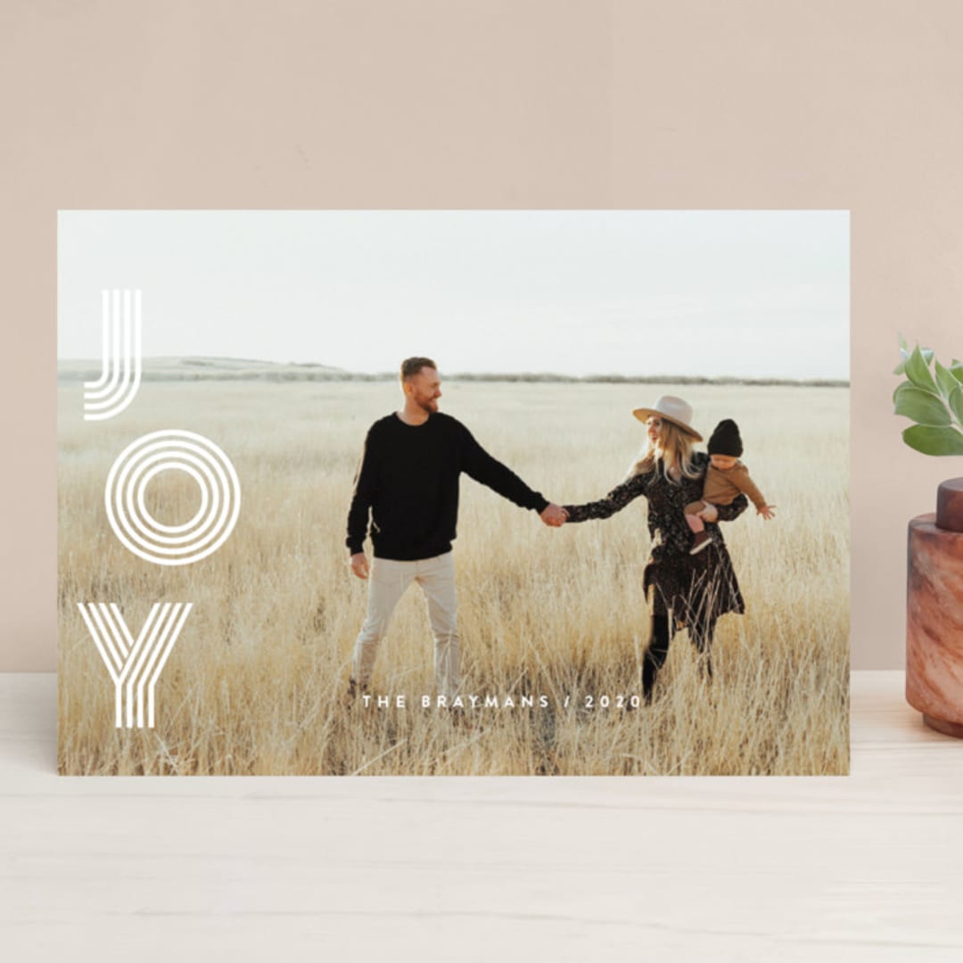 "Ever Joyful" - Retired Holiday Cards in Snow by Sandra Picco Design - Front