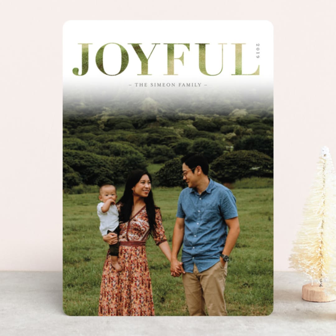 "drift" - Retired Holiday Cards in Moss by Tanya Lee of Frooted Design - Front