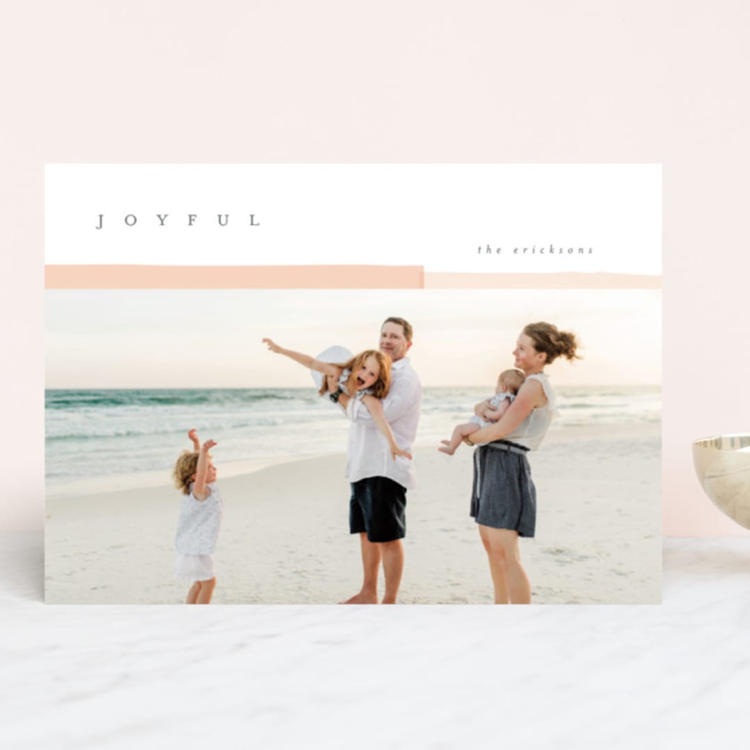 "Sheer" - Retired Holiday Cards in Peach Cobbler by Lisa McLean - Front