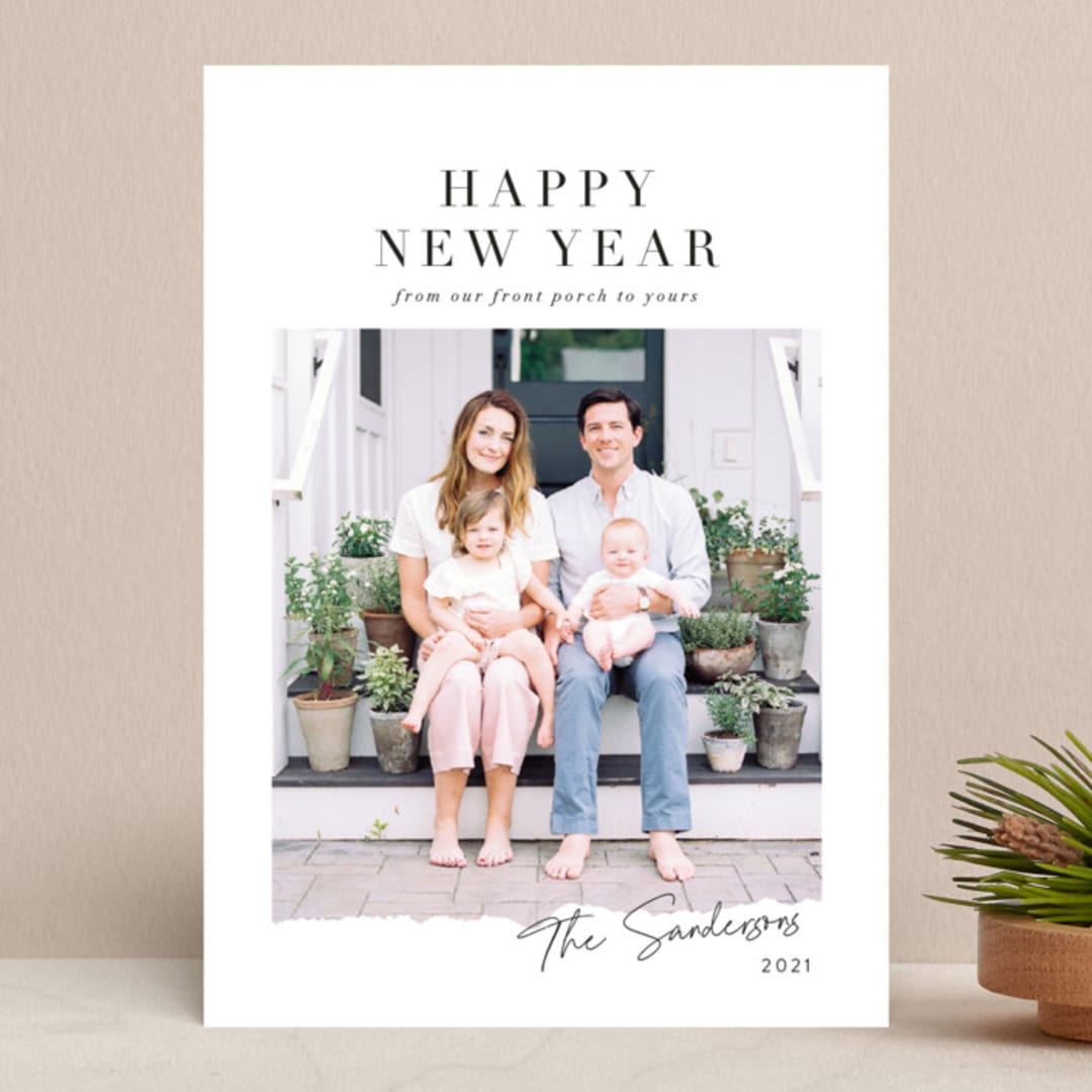 "Front Porch Wishes" - Retired Holiday Cards in Ink by Jennifer Postorino - Front