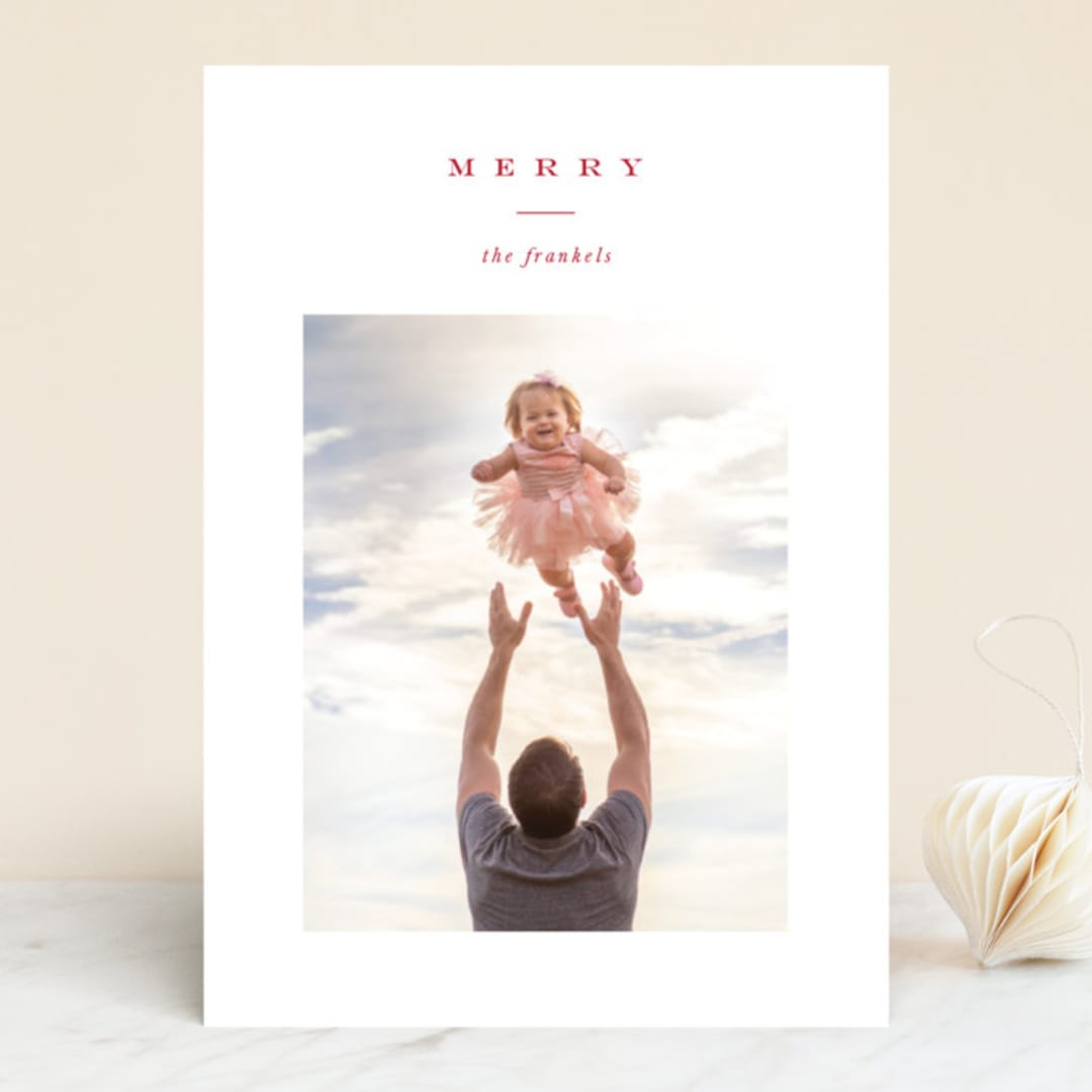 "Edition" - Retired Holiday Cards in Berry by Leah Bisch - Front