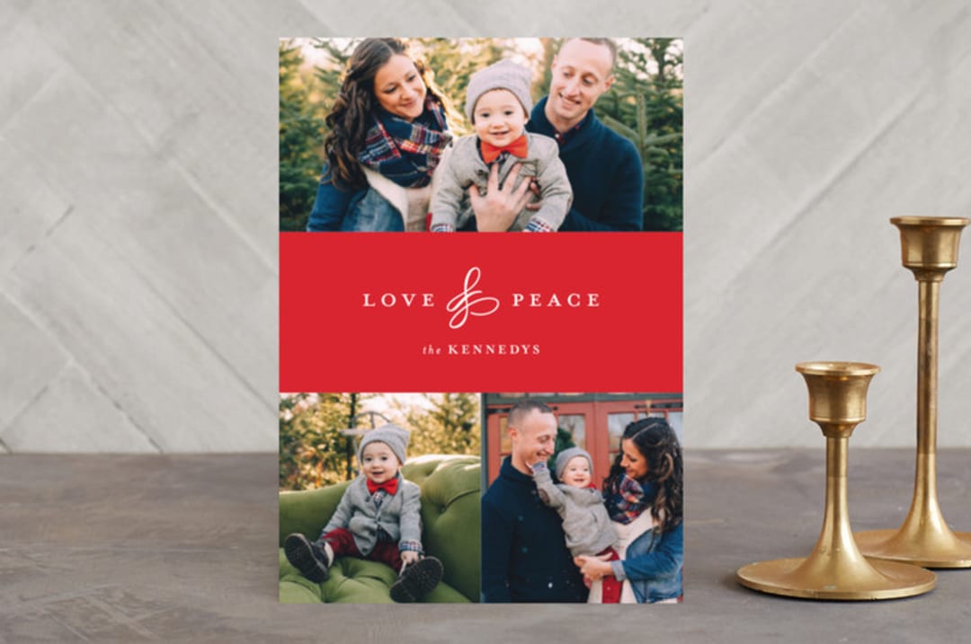 "boldy simple" - Retired Holiday Cards in berry by lena barakat - Front